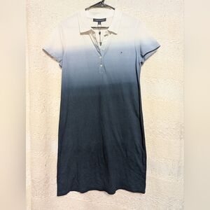 Tommy Hilfiger Gradient Polo Dress - White to Blue